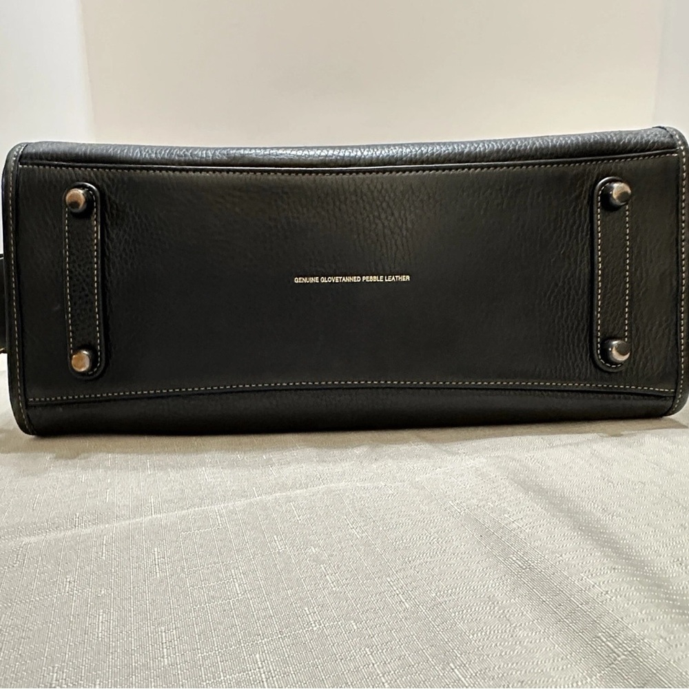 Coach Rogue 36 dark blue whipstitch double handles - Picture 12 of 16